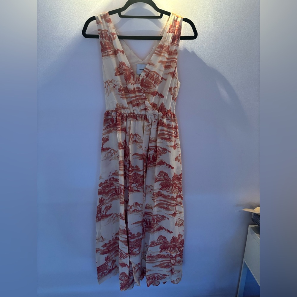 Reformation Farah Sleeveless V-Neck Midi Dress - Picture 5 of 7